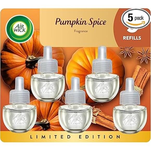 Air Wick Plug in Scented Oil Refill, 5 ct, Pumpkin Spice, Air Freshener - Picture 7 of 7